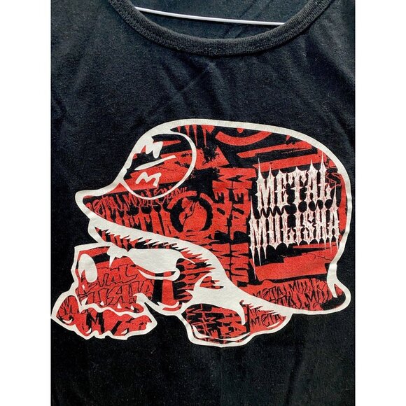 METAL MILISHA MENS TANK SIZE M VINTAGE Y2K BLACK SKULL T-SHIRT SLEEVELESS - Picture 2 of 7